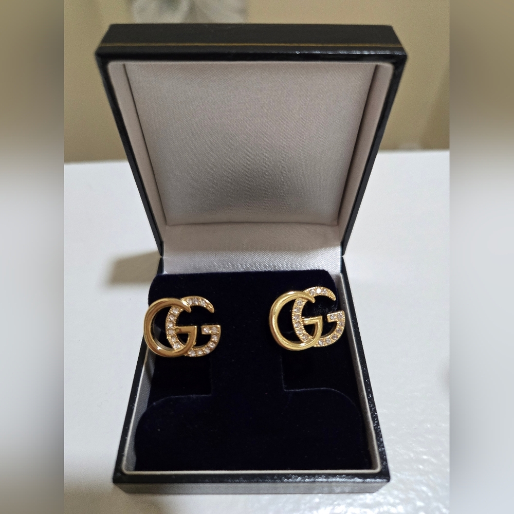 Gucci Gold & Rhinestone Earrings